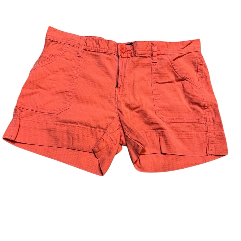🧡 Calvin Klein Orange Utility Flat Front Shorts Size 6 ☀️✨